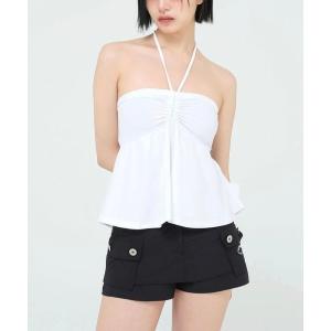 チュニック 「Uglyshadow」BEADS TUNNEL SLEEVELESS / 「アグリーシャドウ」ビーズホルターネックキャミソールチュニック