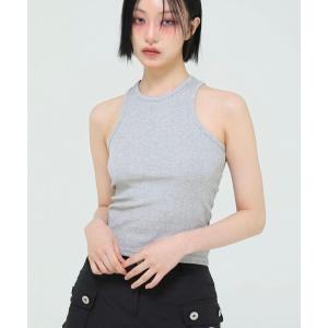 タンクトップ ノースリーブ 「Uglyshadow」BEADS MANGO SLEEVELESS / 「アグリーシャドウ」ビーズシンプルタンクトップ