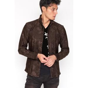 シャツ TORNADO MART∴HTフラワーデニム柄プリントシャツ メンズ