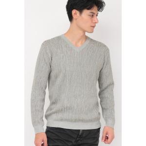 セーター ニット TORNADO MART∴ディゾルブジャガードVネックニット メンズ