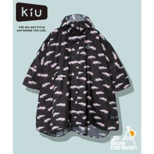 レインコート カッパ KiU/キウ　KiU × gsc 総柄 NEW STANDARD RAIN PONCHO レディース メンズ