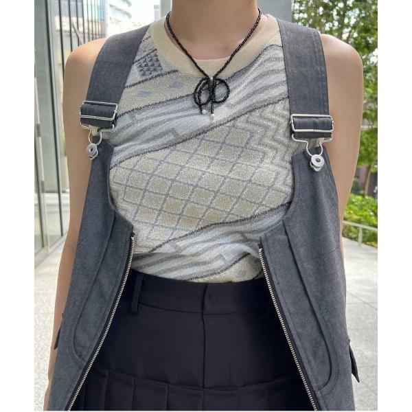 ニット セーター GEOMETRIC GLITTER KNIT TOP レディース