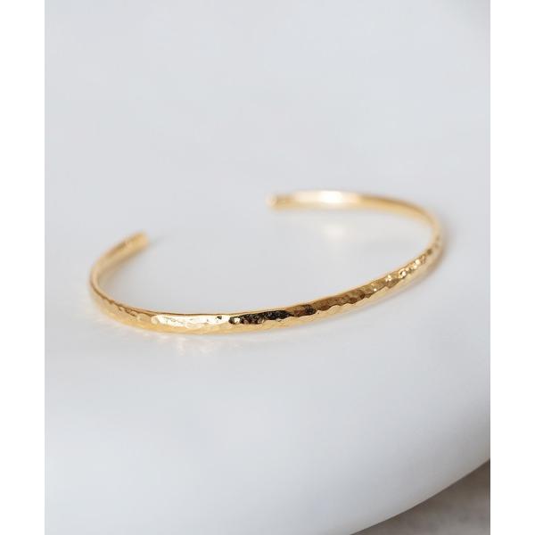 ブレスレット SENTI センティ / HAMMERED FINE BANGLE GD シルバー92...