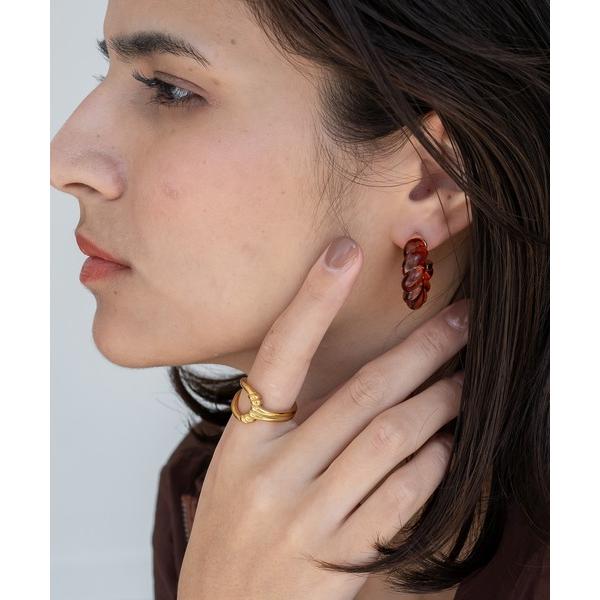 ピアス 金属アレルギー対応 アクリルカラーツイストピアス レディース