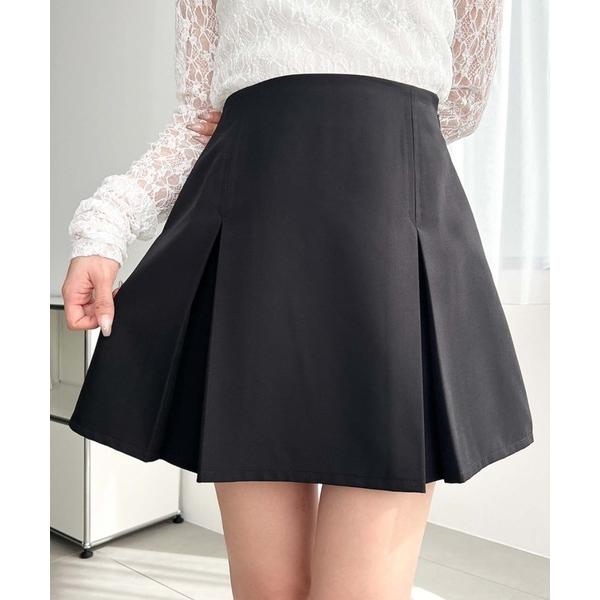 スカート 厚手TPUカットジョーゼットボックスプリーツミニスカパン