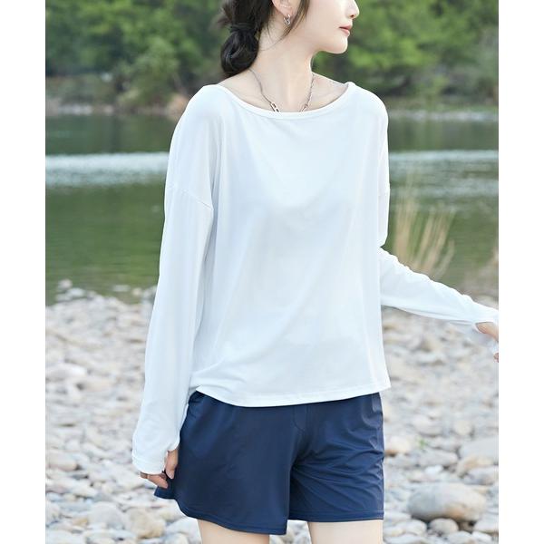 ラッシュガード 「2点セット」 ラウンドネック イレギュラーヘム ベーシック 長袖 ラッシュガード ...