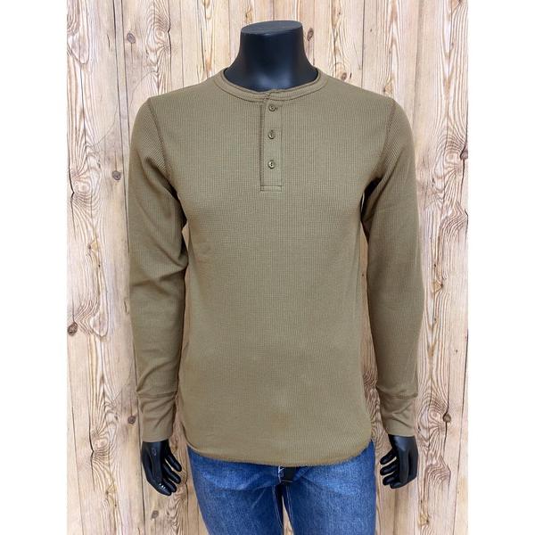 tシャツ 長袖 サーマル ヘンリーネック Tシャツ デイリーウェア メンズ レディース