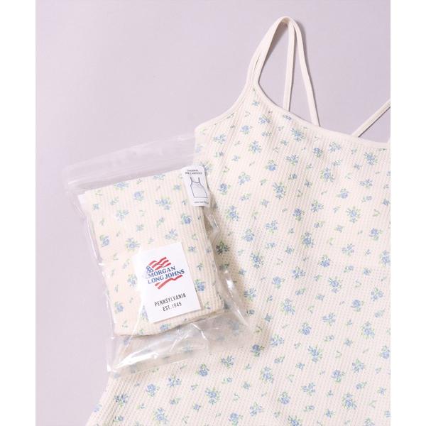 キャミソール (LK)「JEMORGAN」「パックT」小花柄 ＆ ボーダー柄 ワッフル キャミソール...