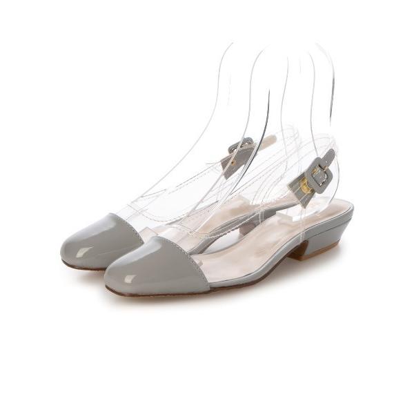 パンプス バックストラップクリアパンプス
