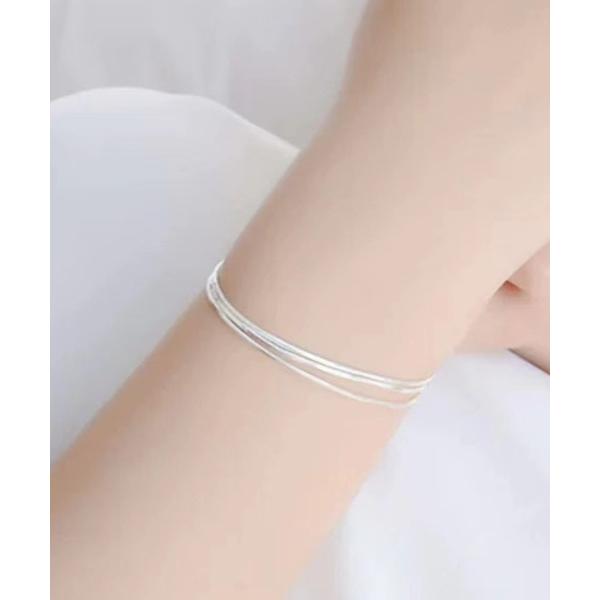 ブレスレット 3連シンプルチェーンブレスレット レディース メンズ