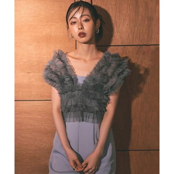 ドレス 「ANDRESD」tulle vest all in one dress セットアップドレス...