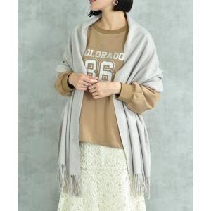 ストール マフラー カシミヤタッチ杢無地ストール レディース