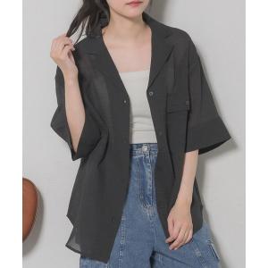 ブラウス シャツ 開襟SH レディース