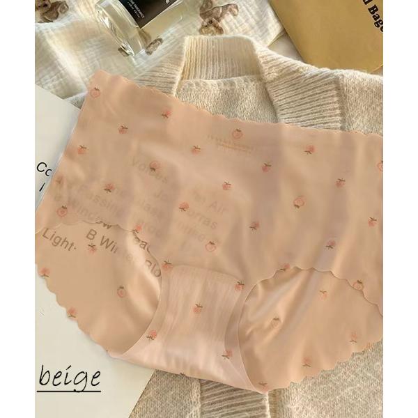 ショーツ 極薄冷感シームレスショーツ いちご柄