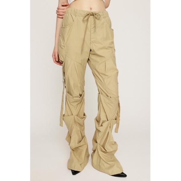 スラックス パンツ NYLON TUCK FLARE PT ナイロン タック フレア パンツ レディ...