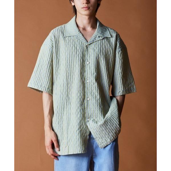 シャツ R. : Change Stripe Open Collar S/S Shirt メンズ レ...