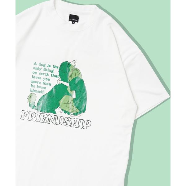 tシャツ 「unisex」光沢ラバー EMOイラスト Tシャツ / オーバーサイズ プリントTシャツ...