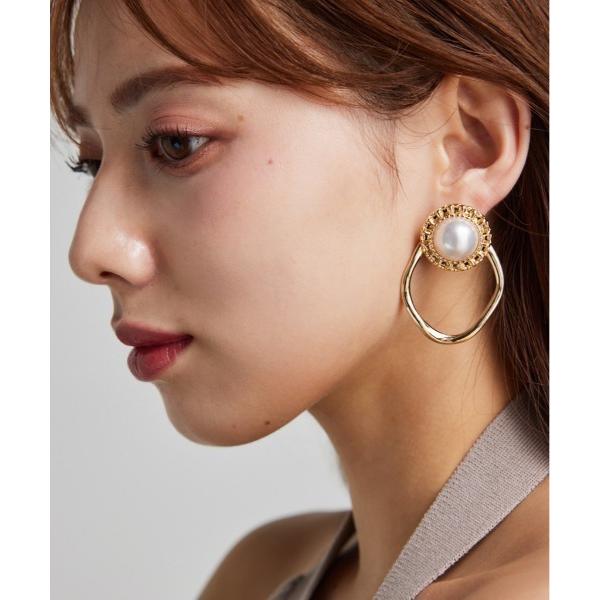 ピアス 2WAYビッグフェイクパールピアス レディース