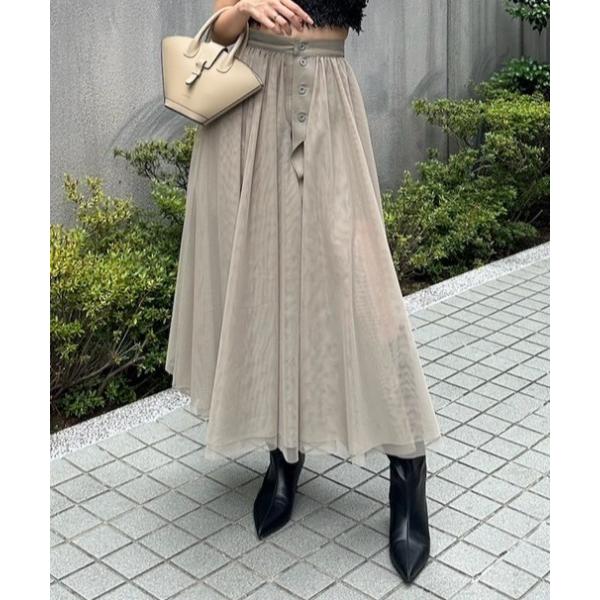 スカート リバーシブルチュールスカート