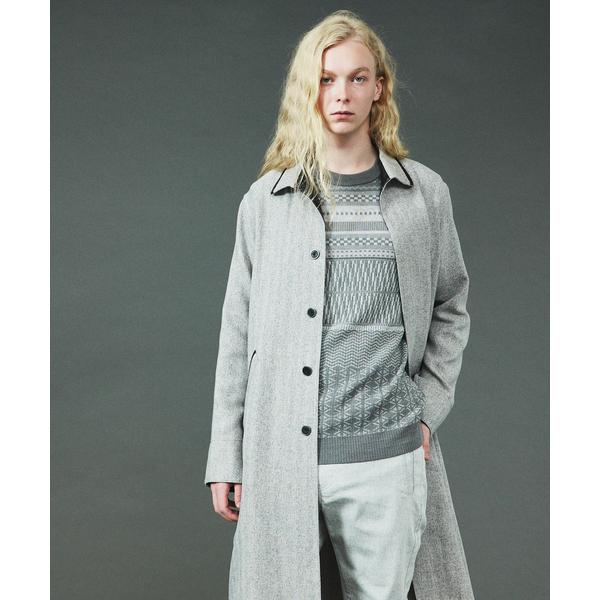 シャツ ウールライク ロングシャツ アウター メンズ