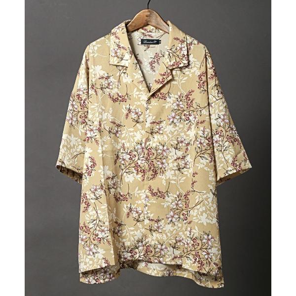 シャツ 総柄プリント開襟半袖シャツ メンズ レディース