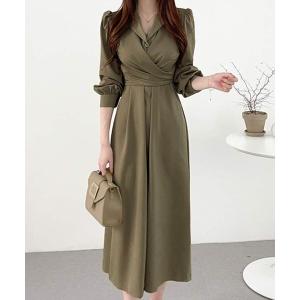 ワンピース ウエストクロスワンピース