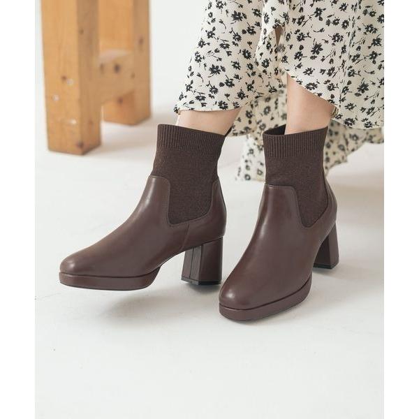 ブーツ ニットストームショートブーツ　143358 レディース