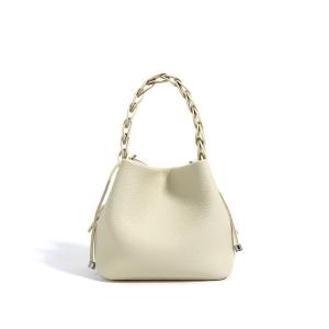 ハンドバッグ 「NiiNa」「高品質牛革」2wayスクエアレザースモール編み込みハンドルバッグ