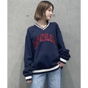 トレーナー スウェット Gap Athleticロゴ Vネックスウェット・トレーナー(ユニセックス) メンズ レディース