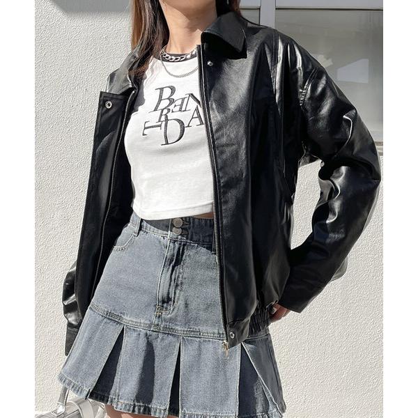 ブルゾン アウター 「着回し力」レディース フェイクレザー ZIP ブルゾン 羽織り アウター 春秋...