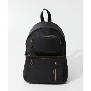 デイバック リュック ANYA HINDMARCH Regenerated ECONYL in Black アニヤハインドマーチ マルチポケット バックパック レディース