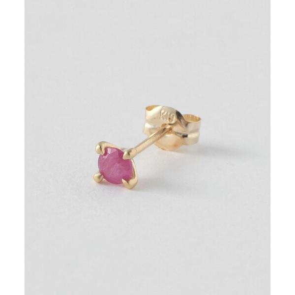 ピアス 「TOILE」RUBY STUD EARRING/シングルピアス レディース