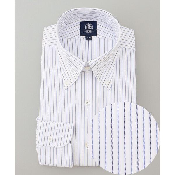 シャツ 「PREMIUM PLEATS / 形態安定」スーピマコットンオルタネートストライプ  シャ...