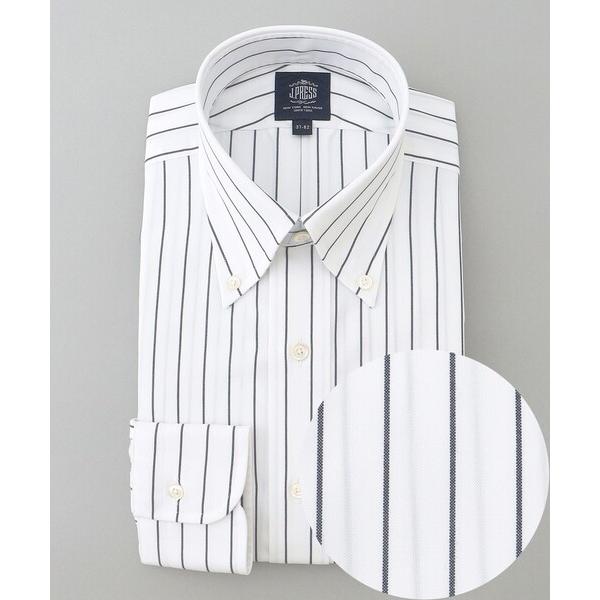 フォーマル シャツ 「PREMIUM PLEATS / 形態安定」スーピマコットンホールドストライプ...