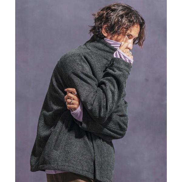 ブルゾン アウター mj10139- スタンドカラーツイードブルゾン メンズ