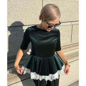 レースペプラムトップス レディース