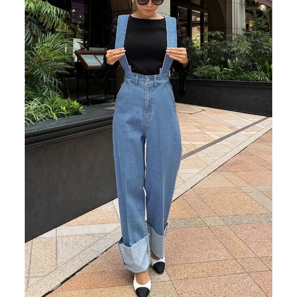 ワイドパンツ ジーンズ デニム デニムパンツ フレンチルック美脚ワイドデニムパンツ レディース