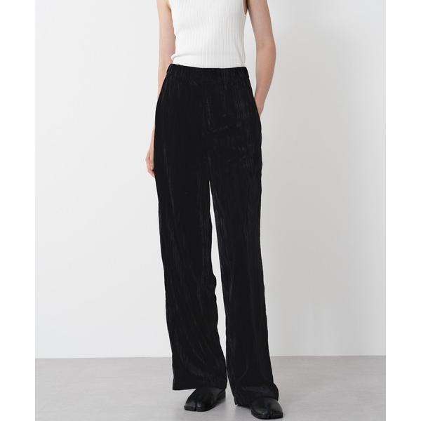 スラックス パンツ 「ELOOPS」ベルベットナロンストレートパンツ レディース メンズ