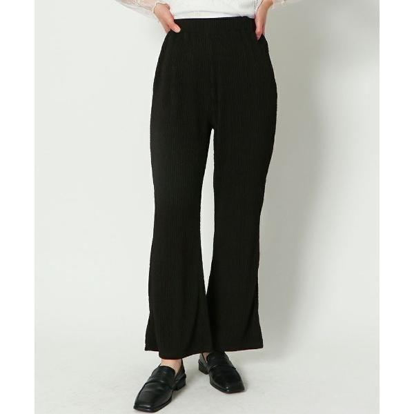 パンツ 「ランダムストライプ×美脚シルエット」レディース リラックスパンツ 体型カバー 春夏秋 レデ...