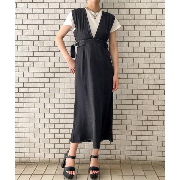 ロング スカート Ｖマーメイドジャンパースカート
