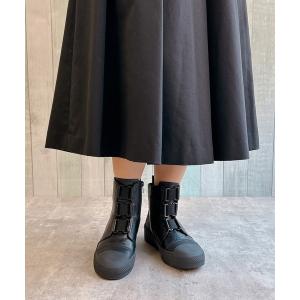 スニーカー 厚底 バックルデザイン スポーティ スニーカーブーツ レディース