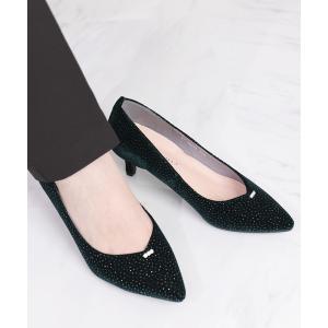 JIMMY CHOO（ジミーチュウ） フラットパンプス 35.5 ネイビー