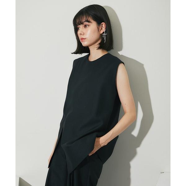 ブラウス シャツ バックジップアシンメトリージレ レディース