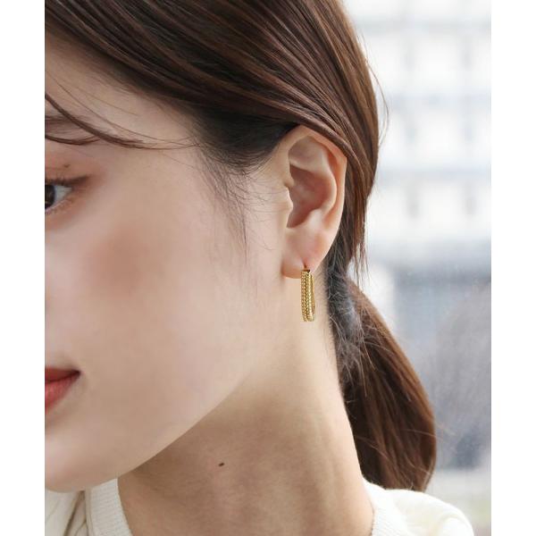 ピアス 金属アレルギー対応 スクエアハグステンレスピアス レディース