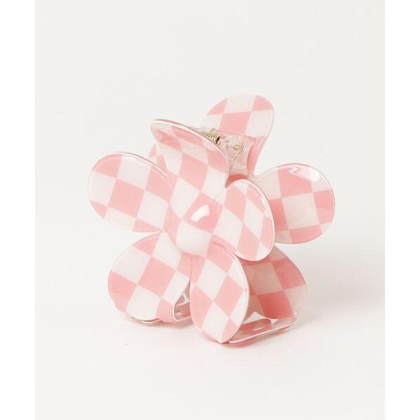 ヘアクリップ 「HIKA」花CHECKERモチーフヘアクリップ