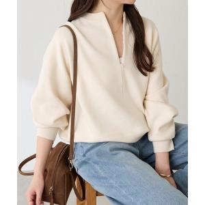 ニット セーター ジップスウェットライクニット/新色追加/WEB限定カラー展開 レディース