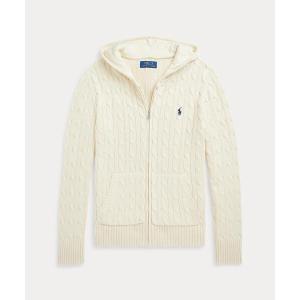 未使用　ラルフローレン　ベビー用フーデッドポンチョ ベビー)ケーブルニット ウール フーデッド ポンチョ （ポンチョ