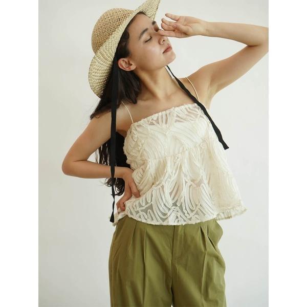 Cord embroidery ribbon bustier レディース