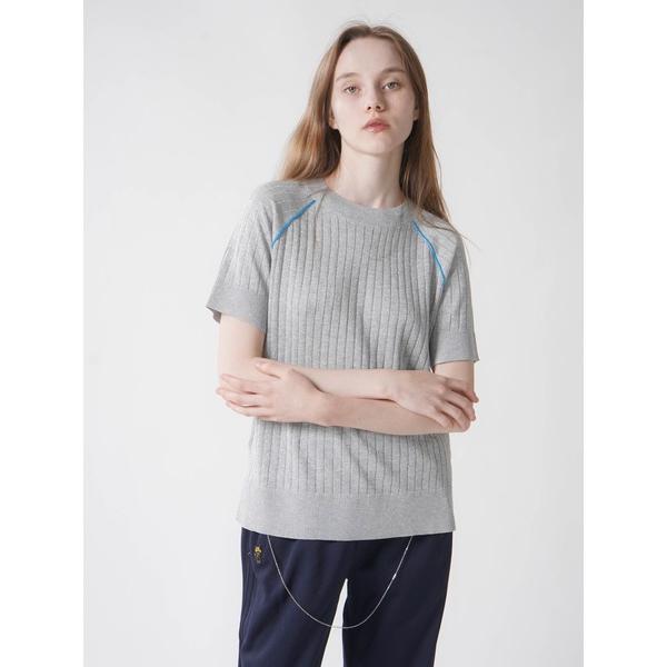 ニット セーター BICOLOR GLITTER RIB KNIT レディース