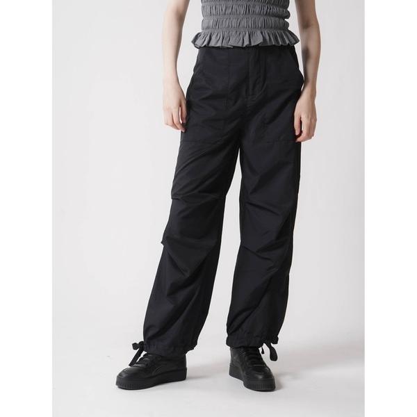 ワイドパンツ パンツ KNEE TUCK NYLON PANTS レディース
